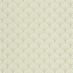 Caselio Pálma mintás art deco zöld-arany vinyl tapéta Edgar Vert Amande Or 53 cm X 10 m