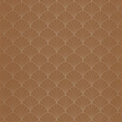 Caselio Pálma mintás art deco barna vinyl tapéta Edgar Caramel Or 53 cm X 10 m