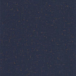 Caselio Szövet hatású sötétkék vinyl tapéta metál fénnyel Gaze Metal Bleu Nuit Cuivre 53 cm X 10 m