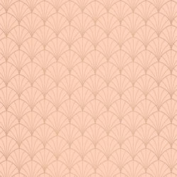 Caselio Pálma mintás art deco rózsaszín-arany vinyl tapéta Edgar Rose Or 53 cm X 10 m