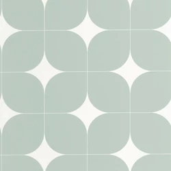 Caselio Retro mintás zöld vinyl taolta Detour Vert D'Eau 53 cm X 10 m