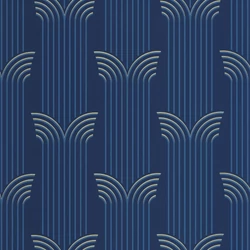 Caselio Art deco kék-arany vinyl tapéta Glamour Bleu Dore 53 cm X 10 m