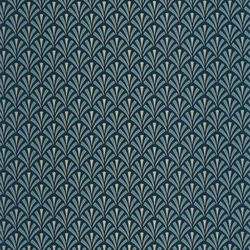 Caselio Palmetta mintás art deco sötétkék-arany vinyl tapéta Abundance Bleu Nuit Dore 53 cm X 10 m