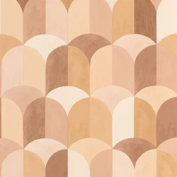 Caselio Geometriai mintás modern terrakotta vinyl tapéta konyhába Bandol Terracota 53 cm X 10 m