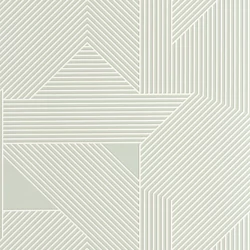 Caselio Modern geometriai mintás halványzöld vinyl tapéta Movement Vert D'Eau Blanc 53 cm X 10 m