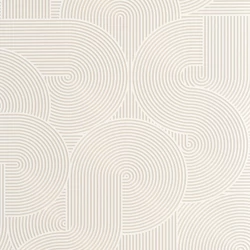 Caselio Modern geometrikus bézs vinyl tapéta Circle Gris Souris 53 cm X 10 m