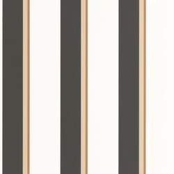 Caselio Elegáns csíkos fekete vinyl tapéta barna szegéllyel Linear Beige Or 53 cm X 10 m