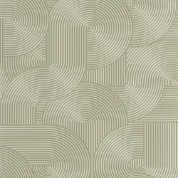 Caselio Modern geometrikus keki zöld vinyl tapéta Circle Vert Kaki 53 cm X 10 m