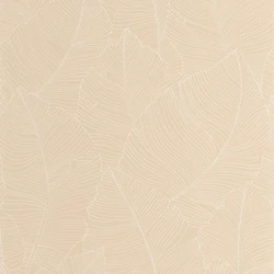 Caselio Nagy levél mintás modern bézs vinyl tapéta Vegetalia Blanc Beige 53 cm X 10 m