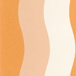 Caselio Hullámos sárga vinyl tapéta Sandy Orange Rose 53 cm X 10 m