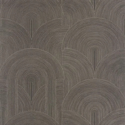 Caselio Art deco geometriai mintás fekete-arany vinyl tapéta Delicacy Noir Or 53 cm X 10 m
