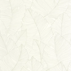 Caselio Nagy levél mintás modern zöld vinyl tapéta Vegetalia Amande 53 cm X 10 m