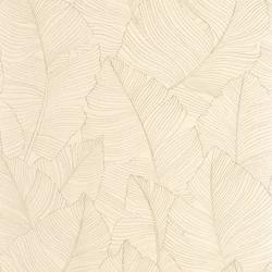 Caselio Nagy levél mintás modern bézs vinyl tapéta Vegetalia Sepia Beige 53 cm X 10 m
