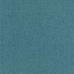 Caselio Lenvászon hatású kék vinyl tapéta Uni Mat Bleu Canard 53 cm X 10 m