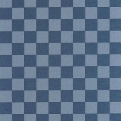 Caselio Sakktábla mintás modern kék vinyl tapéta Checks Bleu Denim 53 cm X 10 m