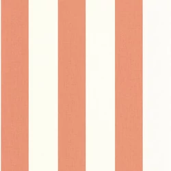 Caselio Klasszikus csíkos korall színű vinyl tapéta Linen Lines Corail 53 cm X 10 m