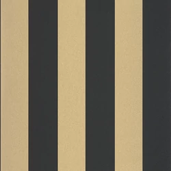 Caselio Széles csíkos fekete-arany vinyl tapéta Wide Lines Noir Doree 53 cm X 10 m