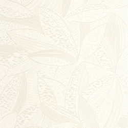 Caselio Levélmintás modern törtfehér vlies tapéta Natura Craie 53 cm X 10 m