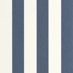 Caselio Klasszikus csíkos kék vinyl tapéta Linen Lines Bleu Denim 53 cm X 10 m