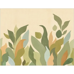 Caselio Modern levélmintás zöld vlies poszter tapéta Lumea Vert 50 cm X 3 m