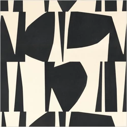 Caselio Absztrakt mintás fekete-fehér vlies poszter tapéta Grapchic Art Blanc-Noir 50 cm X 3 m