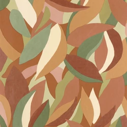 Caselio Modern levélmintás színes vinyl tapéta Ephyra Multicouleurs 53 cm X 10 m