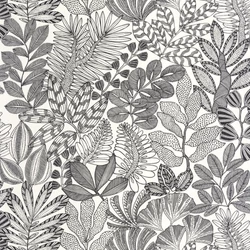 Caselio Dzsungel mintás egzotikus fehér-fekete vinyl tapéta Golden Jungle Noir Et Blanc 53 cm X 10 m