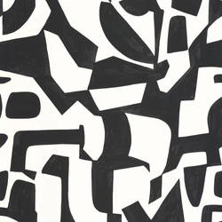 Caselio Absztrakt mintás modern fekete-fehér vinyl tapéta Broken Pattern Noir Et Blanc 53 cm X 10 m