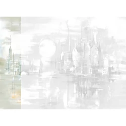 JV Holdfényes város pasztell zöld vinyl poszter tapéta Millennium Pastel 68 cm X 3 m