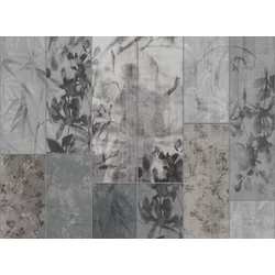 JV Japán nő virágokkal szürke vinyl poszter tapéta Sumi Anthracite 400 cm X 3 m