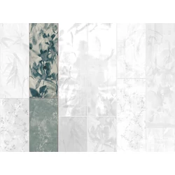 JV Japán nő virágokkal kék vinyl poszter tapéta Sumi Teal 68 cm X 3 m