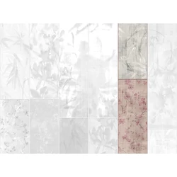 JV Japán nő virágokkal kék vinyl poszter tapéta Sumi Teal 68 cm X 3 m