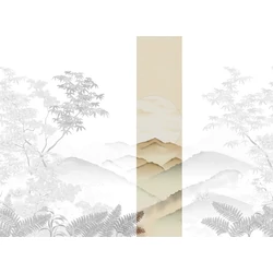 JV Napnyugta japánkertben színes vinyl tapéta Invermere Gold 68 cm X 3 m