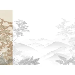 JV Napnyugta japánkertben bézs vinyl poszter tapéta Invermere Beige 68 cm X 3 m