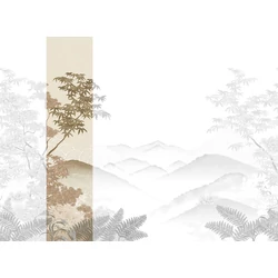 JV Napnyugta japánkertben bézs vinyl poszter tapéta Invermere Beige 68 cm X 3 m