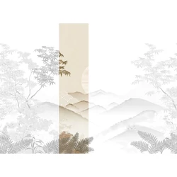 JV Napnyugta japánkertben bézs vinyl poszter tapéta Invermere Beige 68 cm X 3 m