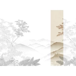 JV Napnyugta japánkertben bézs vinyl poszter tapéta Invermere Beige 68 cm X 3 m