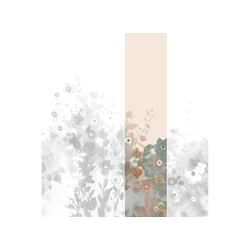 JV Virágmintás bézs vinyl poszter tapéta Zeeland Vintage 68 cm X 3 m