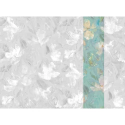 JV Texturált virágmintás kék vinyl poszter tapéta Bronte Light Blue 68 cm X 3 m