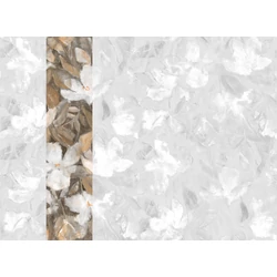 JV Texturált virágmintás bronz vinyl poszter tapéta Bronte Sepia 68 cm X 3 m