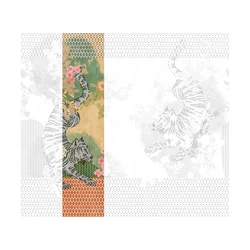 JV Tigrisek tánca narancssárga vinyl poszter tapéta Noen Orange 68 cm X 3 m