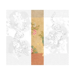 JV Tigrisek tánca narancssárga vinyl poszter tapéta Noen Orange 68 cm X 3 m