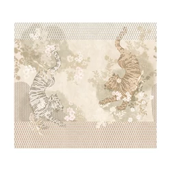 JV Tigrisek tánca bézs vinyl poszter tapéta Noen Beige 68 cm X 3 m