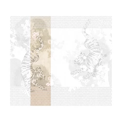 JV Tigrisek tánca bézs vinyl poszter tapéta Noen Beige 68 cm X 3 m