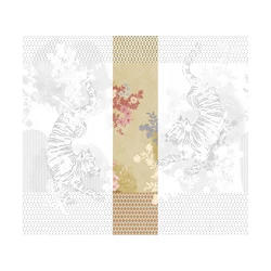 JV Tigrisek tánca arany színű vinyl poszter tapéta Noen Gold 68 cm X 3 m