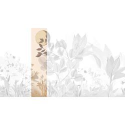 JV Levélmintás art deco bézs vinyl poszter tapéta Belvedere Dawn 68 cm X 3 m