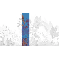 JV Levélmintás art deco kék vinyl poszter tapéta Belvedere Night 68 cm X 3 m