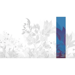 JV Levélmintás art deco kék vinyl poszter tapéta Belvedere Night 68 cm X 3 m