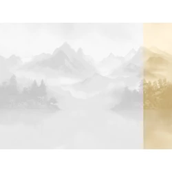 JV Ködös hegycsúcsok bézs vinyl poszter tapéta Huangshan Beige 68 cm X 3 m