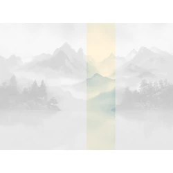 JV Ködös hegycsúcsok kék-bézs vinyl poszter tapéta Huangshan Ice 68 cm X 3 m